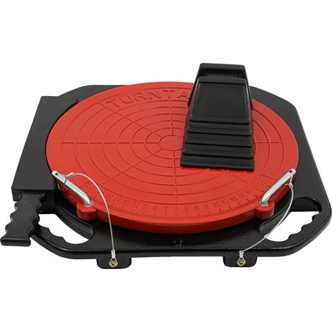 Placas giratorias para alineación de ruedas, rotación de 360°, diseño estable, rojo/negro. (1/2)