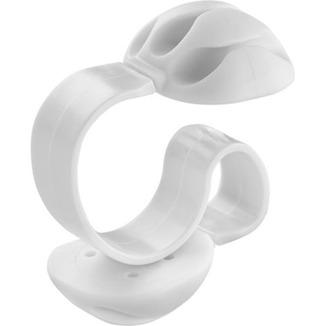 INOFIX clip para cable triple blanco  blister 1 , Clip triple para fijación de cables Inofix Mantiene los cables organizados y de fácil acceso en el escritorio Se fija al b (1/3)