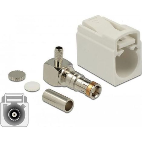 Connecteur Fakra B - Prise 90° - Isolation Ptfé - Pour Sertissage - Cremeweiß - 1 Pièce