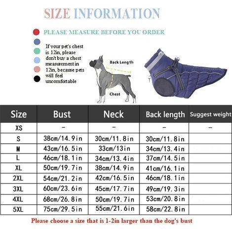 Veste imperméable pour chien avec harnais intégré - veste d'hiver chaude pour chiens - veste polaire réfléchissante - vestes pour chiens par temps froid - M (1/2)