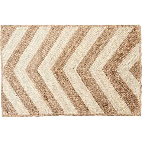 Tapis en jute " Juni " coloris Naturel et Sable 180 x 120 cm (1/4)