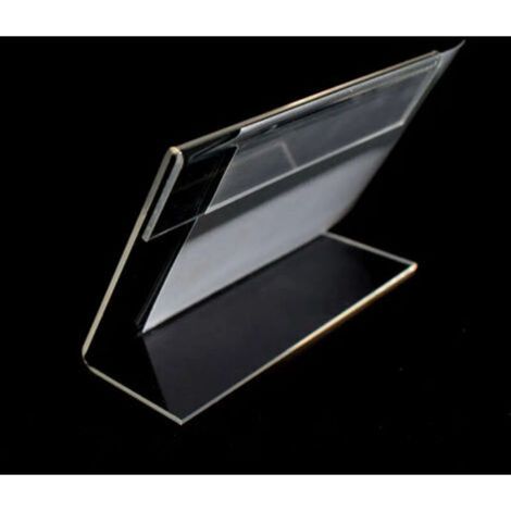 48 Pack Clear Acrylic Price Tag Holders for Bakeries, Grocery Stores, and Offices (6 x 4 cm) (1/5)