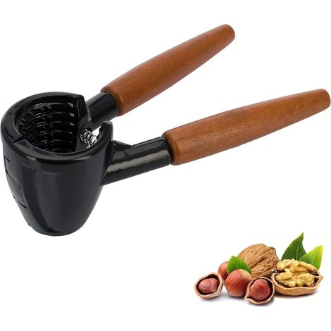 Champagnerzange und Nussknacker, Holz/Aluminium-Druckguss, Länge: 16,8 cm, Sieger Nussprofi Deluxe, Braun/Schwarz (1/5)
