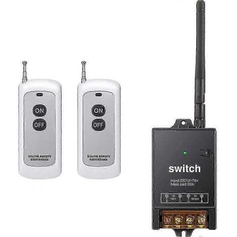 Interrupteur télécommandé sans fil RF 12V-72V 40A avec une portée de 300 m (1/5)