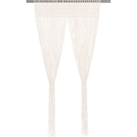 Rideau en macramé 140x240 cm Coton vidaXL (1/3)