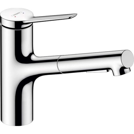 Hansgrohe Zesis M33 - Miscelatore da lavello con doccetta estraibile, sBox, cromo 74821000 (1/5)