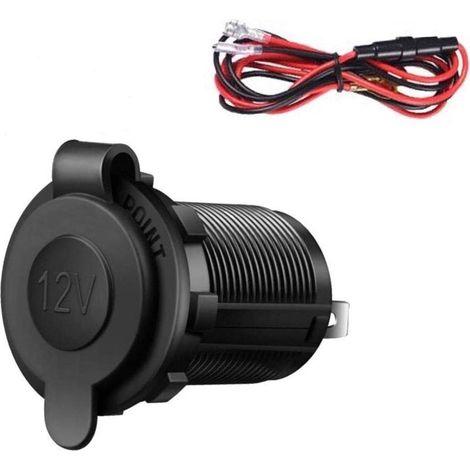 Allume Cigare Voiture Prise étanche Prise 12V Prise de Courant avec câble de 60 cm pour Voiture Marine Moto (1/5)