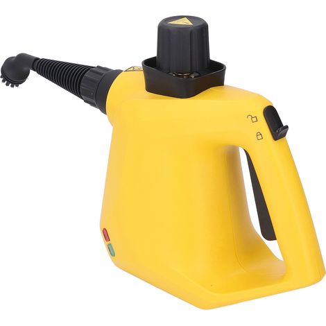 Nettoyeur vapeur portable 1000 W, multifonction, haute pression et haute température, pour la maison, les meubles, les vêtements, le canapé et la voiture. Jaune. Prise UE 220-240 V. (1/5)