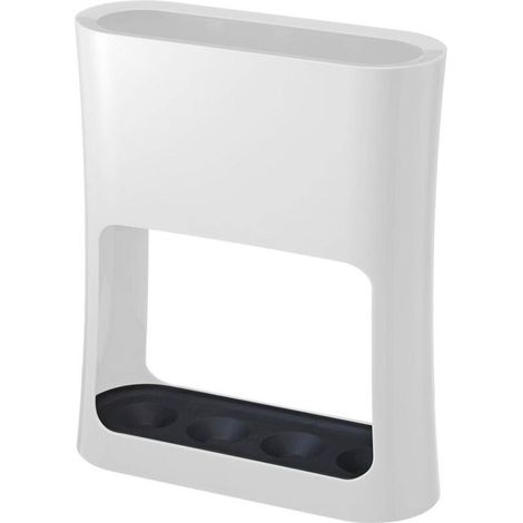 Bardusch - Pied de parasol ovale blanc, support robuste pour vos parasols (1/4)