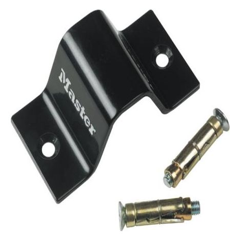 Master Lock Heavy-Duty Steel Wall and Floor Anchor with Black Finish for Secure Bicycle and Equipment Locking