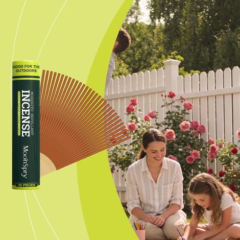 Mückenabweisendes Räucherstäbchen, duftend, pflanzlich, tragbarer Aromatherapie-Stick für den täglichen Gebrauch zu Hause, beim Camping, Picknick und im Garten – 30 Stück -- BIEMMEDUE (1/5)