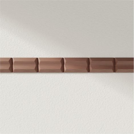 Lot 6 Moulures Décoratives Dentelées en Hêtre Brut - Baguette Bois 40x8x1200mm - Finition a Peindre ou Vernir (1/4)