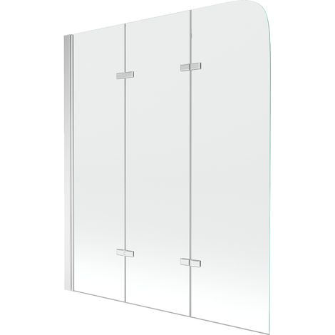 Paroi de bain Mexen Felix 3 volets 120 x 140 cm, transparent, chrome - 890-120-003-01-00 (1/4)