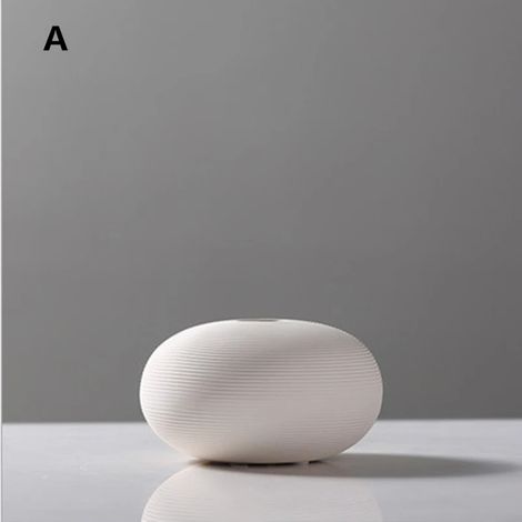 Vase En Céramique - Blanc - 25 cm Hauteur - Pour Décoration Intérieure, Centre De Table Mariage Ou Salon - Unité (1/5)