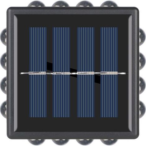 Applique murale solaire, lumière solaire LED pour jardin extérieur, applique murale LED extérieure IP65 étanche à quatre côtés pour porte solaire (1/3)