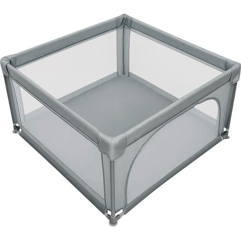 Parques de Juegos para Bebé con 50 Bolas 120 x 120 x 66CM Parque infantil bebe con Base Antideslizante, Verde (1/4)