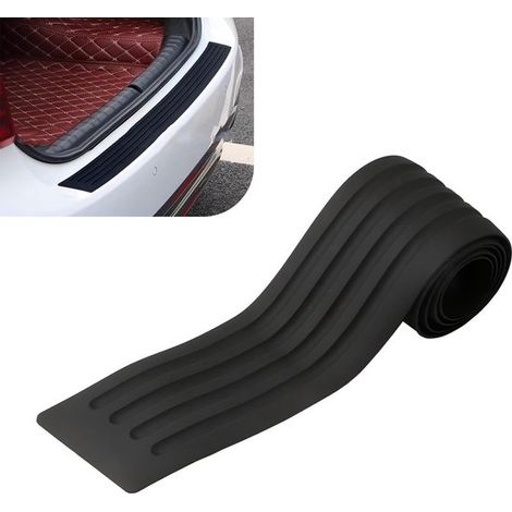 Protezione per paraurti posteriore auto, striscia in gomma antiscivolo, testurizzata, antigraffio, autoadesiva, impermeabile e resistente all'usura (nera, 2 pezzi) (1/4)