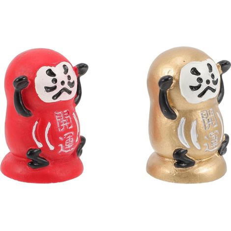 figurines Daruma japonaises en résine Petits ornements