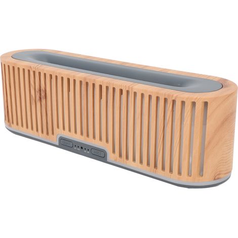 Diffuseur de flamme 200 ml, aspect bois clair, 7 couleurs, lumière d'ambiance, technologie ultra-silencieuse, diffuseur d'huiles essentielles à flamme pour chambre ou bureau, prise UE 100-240 V (1/5)