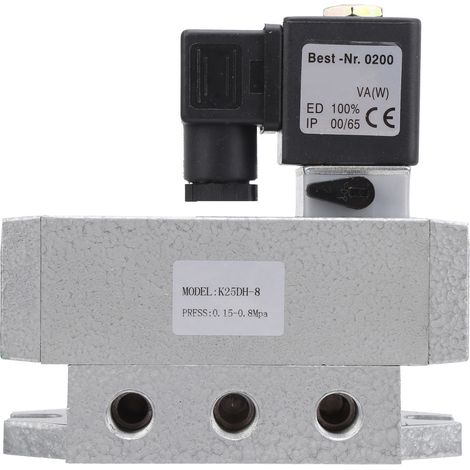 Électrovanne 5 voies à 2 positions, commande électrique simple, fournitures industrielles K25DH-8DC 12V (1/5)
