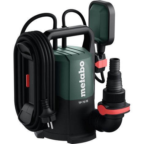 Pompe submersible pour eau claire débit max. 7500 l/h aspiration d'eau résiduelle jusqu'à 1 mm interrupteur flottant réglable en hauteur pompe à eau (1/5)