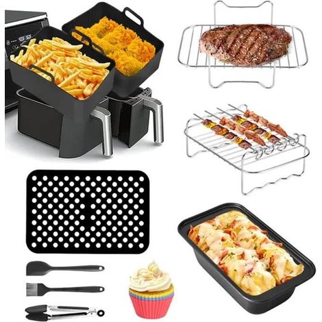 Accessoires de Friteuse - FOLAYA - 10pcs - Compatible Ninja Foodi - Résistants à la chaleur - Réutilisables (1/4)