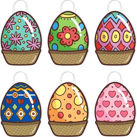 6 sacchetti regalo pasquali con manici. Sacchetti regalo colorati per compleanni di bambini e festività pasquali. (1/5)