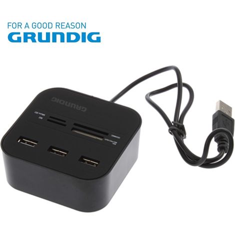 Lector de tarjetas USB 2.0 Grundig HUB 7 en 1 - GRUNDIG