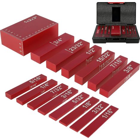 Satz mit 15 Präzisions-Unterlegscheiben aus Aluminiumlegierung zur Höhenverstellung, mit Etui, für Oberfräse und Kreissäge, Holzbearbeitungszubehör.