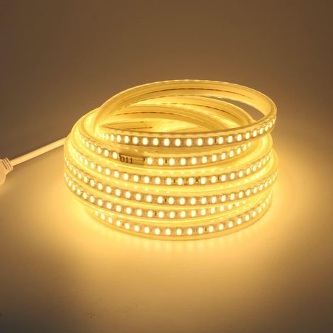 2M 3M 5M 6M Bande LED Blanc 3000K 4000K 6000K AC 220V Interieur Exterieur IP67 Etanche SMD 5730 120led / m Ruban LED pas besoin de Transformateur (Blanc, 3) (1/5)