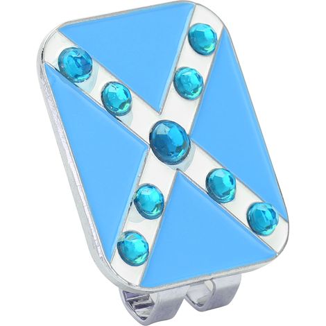 Pince de golf magnétique en alliage de zinc, clip pour casquette amovible avec marque-balle, bleue (1/5)