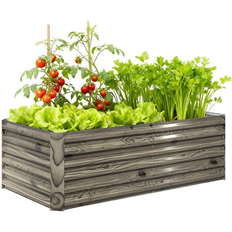 Pot de fleurs / bac à fleurs de jardin de qualité supérieure, conçu pour la culture de plantes, fleurs ou légumes. Fabriqué avec des matériaux résistants aux intempéries, il est idéal pour votre ja... (1/5)