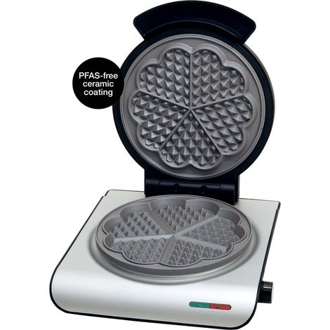 Waffeleisen, Keramikbeschichtung, Silberfinish