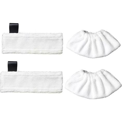 Compatibile con gli accessori per scopa a vapore Karcher Black Label e con la scopa a vapore Karcher Magic Floor Mop serie SC (2 Black Label + 2 panni sottili per il vapore) -Crezuo