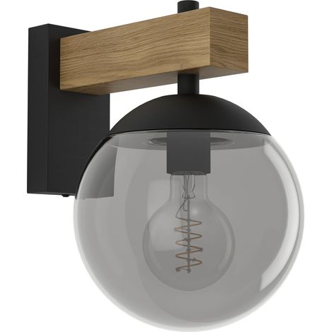 Applique Esterno Contemporanea Bufalata Acciaio Marrone 1 Luce E27 (1/3)