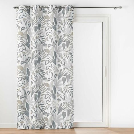 Rideau a oeillets grande hauteur 140 x 280 cm polyester iprimé Tilda Blanc (1/3)