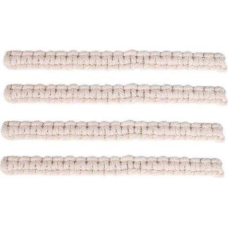 Bandeau de rideau Nordic Wind, corde en coton tissée à la main, attache de rideau en corde de coton à motifs changeants, attaches de câble de rideau tissées, blanc crème épais (1/5)