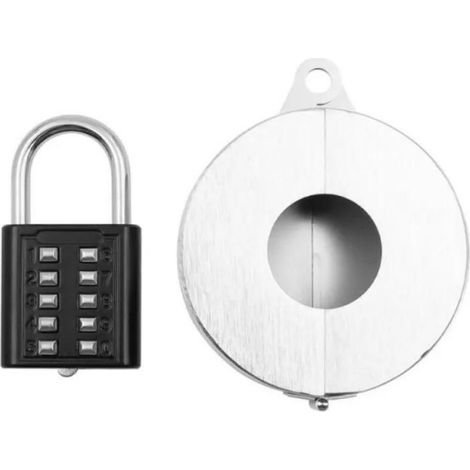 Verrou De Vanne - Acier Inoxydable - Pour Robinet Extérieur - Noir - 1 Pièce (1/5)