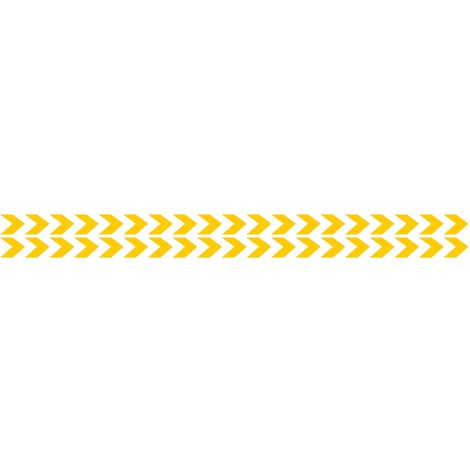 Lot 2 bandes 100mm x 1m - Double chevrons Jaune - 4641379
