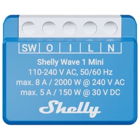 MINI MÓDULO SHELLY INTERRUPTOR Z-WAVE 1 CANAL 8A CONTACTO SECO 3800238071929