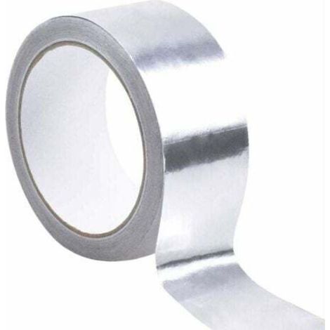 Silbernes Aluminiumfolienband – 1 mm x 50 mm x 20 m, wasserdichtes Dichtungsband, hochtemperaturbeständiges Verstärkungsband für Lüftungskanäle