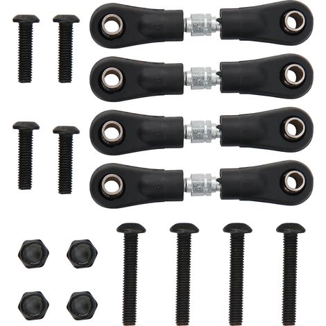 Jeu de 4 tiges de direction noires en métal pour voiture RC 1/10, accessoires de remplacement (longueur 4250mm) (1/5)