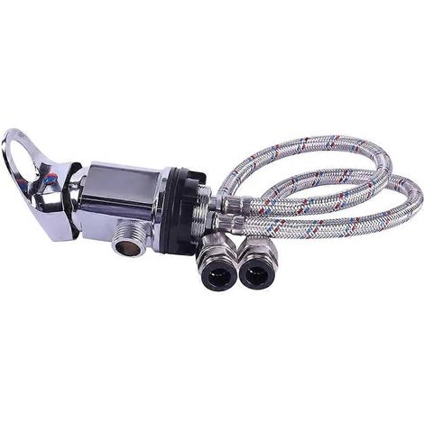 Accessoires pour camping-car : Mitigeur de douche pour caravane, sortie 1/2", tuyau d'entrée 60 cm (1/5)