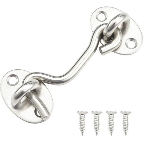 2 Stück silberne Riegel und Bolzen für Türschlösser, Kabinenhaken, geräuschlos