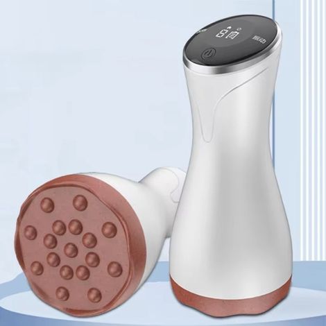 Appareil de massage vibrant à compresse chaude en pierre rouge (Gua Sha), universel pour tout le corps, réglable sur 9 niveaux. (1/5)