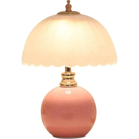 Kreative und komfortable rosa Nachttischlampe, verstellbare Schlafzimmertischlampe, USB-Ladefunktion, drei Lichtfarben. (1/4)
