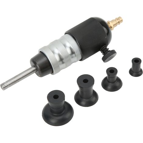 Ponceuse pneumatique à soupapes pour culasse, outil de rodage et rectification à air comprimé pour réparation auto, avec 4 ventouses en caoutchouc (1/5)