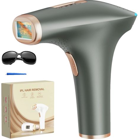 Épilateur IPL sans douleur, Rajeunissement de la peau, Soins de l'acné, Gris (1/2)