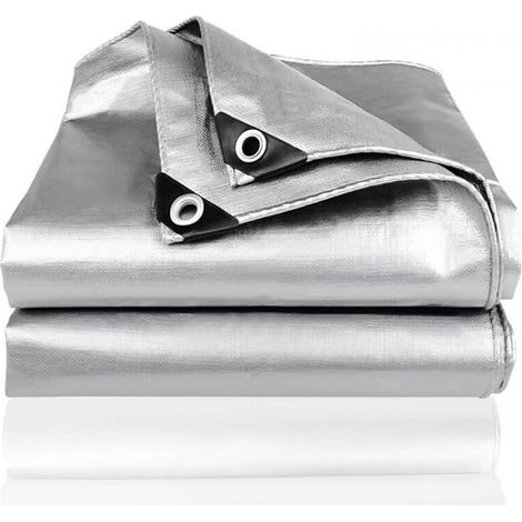Bache de Protection Indéchirable 2m x 4m, Polyéthylène Imperméable avec Oeillets Aluminium Renforcés