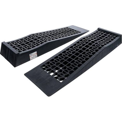 Jeu de Rampes d'Accès  Extra Plat 2 pcs - 201 x 80 x 697 mm - Résistantes et Pratiques pour Chargement Facile - D-Work (1/5)